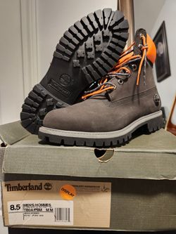 Black And Orange Reflective Brand New Size 8.5 DS Timberlands 