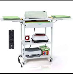 3-layer folding table with drawers/table cart stand with charging station