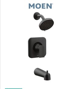 Moen Genta LX Tub and Shower Trim Package with Multi Function Shower Head - Less Valve