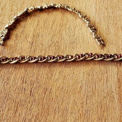 Two Gold-tone 8" Women's Bracelets In One Deal