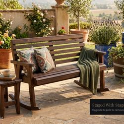 Wooden Rocking Bench 