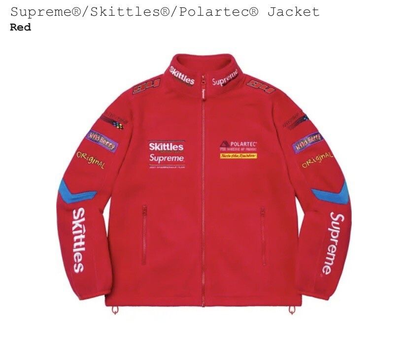 Supreme Skittles Polartec Fleece Jacket Men’s Medium 