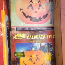 Blow up pumpkins six foot