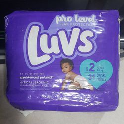 SIZE 2 LUVS PRO LEVEL LEAK PROTECTION 31 COUNT INFANT DIAPERS