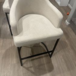 3 Cream Stools 