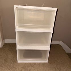 3 Tier Plastic Storage Drawers - Iris USA