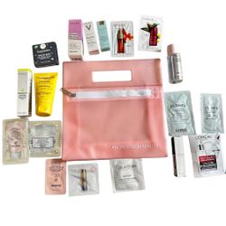 Nordstrom cosmetic bag   With 18 new skin care samples