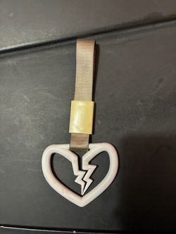 Broken Heart Lightning Bolt Keychain