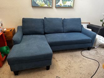 Blue sleeper sofa