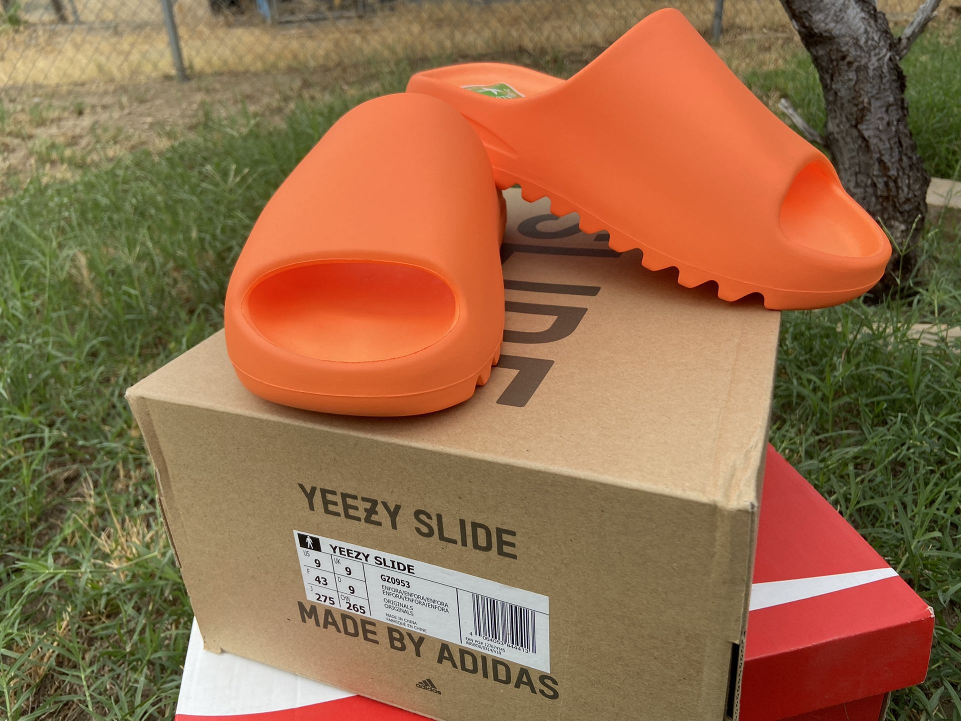 Yeezy Slide Enflame Orange Size New