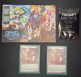 Grand Archive Anime Expo 2026 Set Mortal Ambition Event Pack + Peer Beyond x2 + Stamp Rally Card
