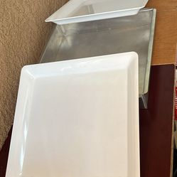 Brand New Catering Trays. 1 ( Cooking) And  Other 2 Plastic 