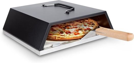Fyre 12" Grill Top Pizza Oven designed to cook pizzas in minutes using your grill