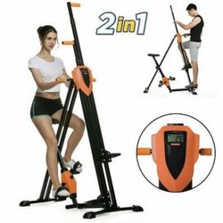 Ancheer 2 in 1 Vertical Climber Exercise Folding Climbing Machine and Exercise Bike