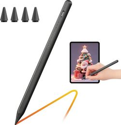 Black Stylus Pen for iPad,Palm Rejection Tilt Sensitivity Fast Charging Pencil Work for 2018 Or Later iPad 10/9/8/7/6th Gen,Pro 12.9&11",Air 5th/4th/3