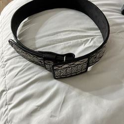 Silver Thread Cowboy Belt Size 32-36