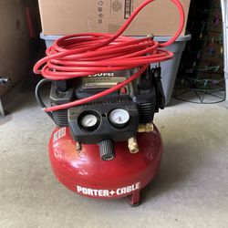 Porter-Cable Air Compressor - 150 PSI/ 6 Gallon- With Hose & Fittings