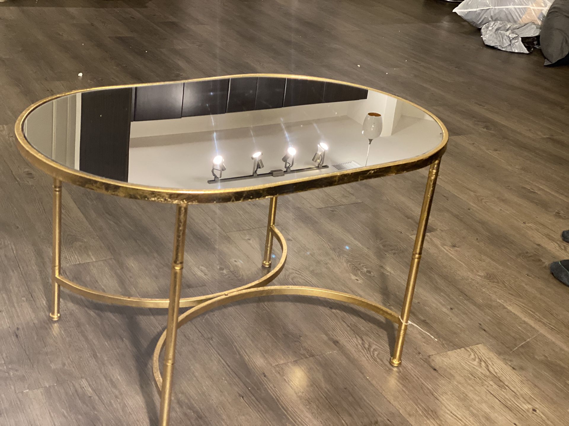 New Gold mirror table
