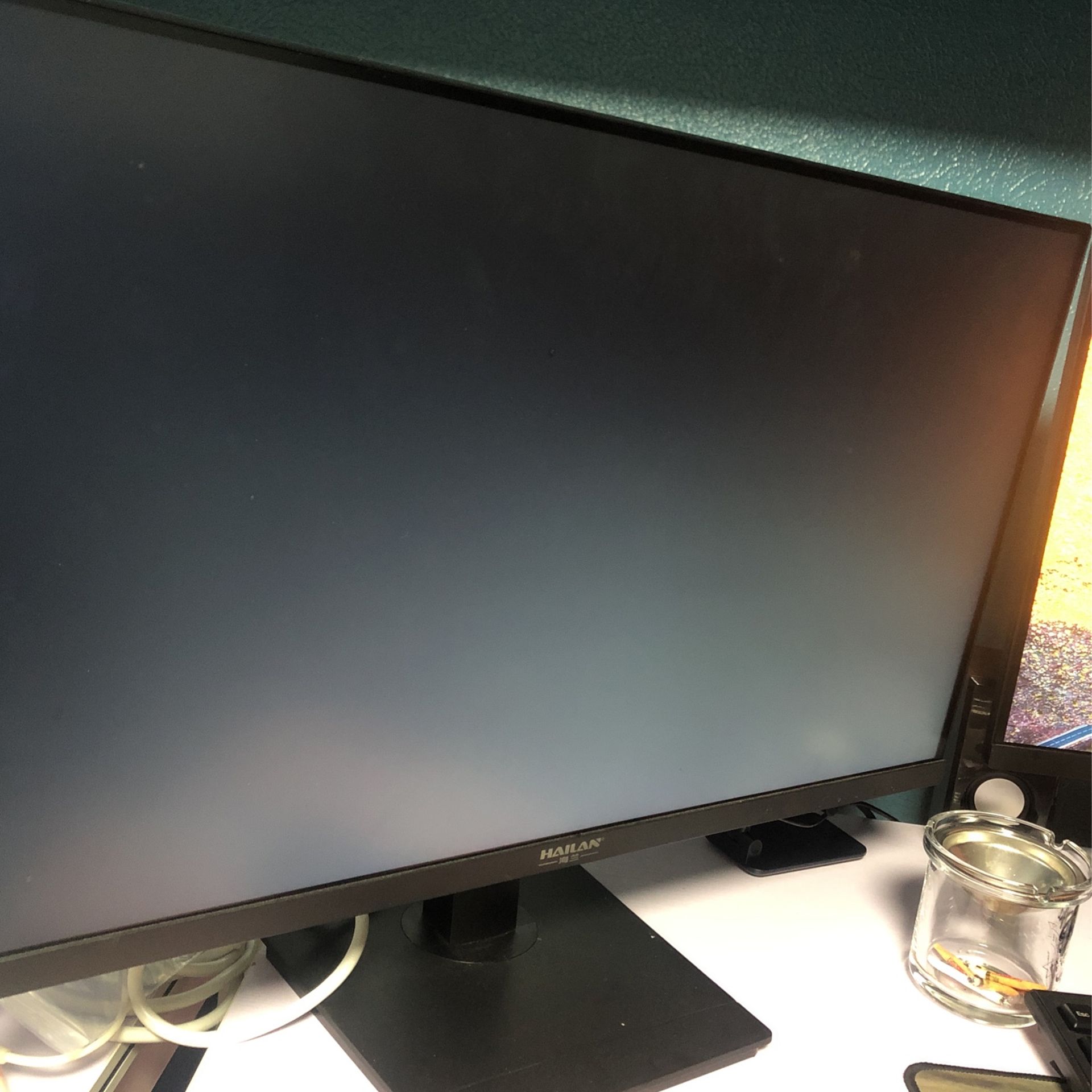 Black super large computer screen