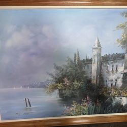 Oil on Camvas "Sea Shore Palace"