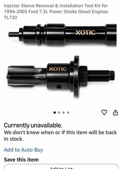 Injector Sleeve Removal & Installation Tool Kit for 1(contact info removed) Ford 7.3L Power Stroke Diesel Engines TL730