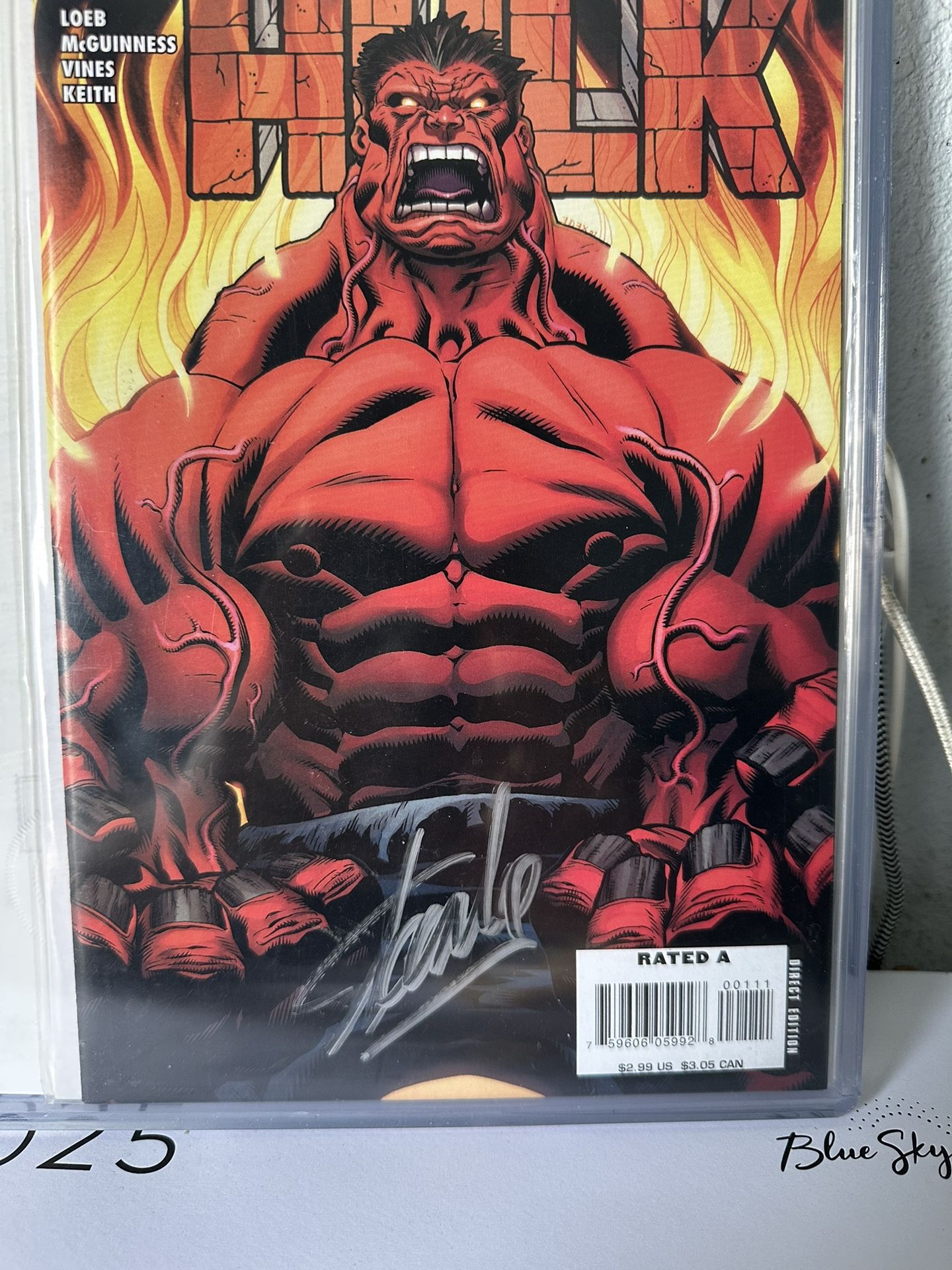 Stan Lee Signed Red Hulk
