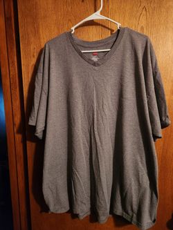 Hanes Gray V-Neck T-Shirt