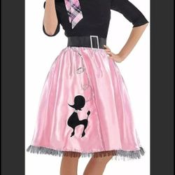 Sock Hop Sweetie 50's Retro Poodle Skirt Fancy Dress Up Halloween Costume SMALL