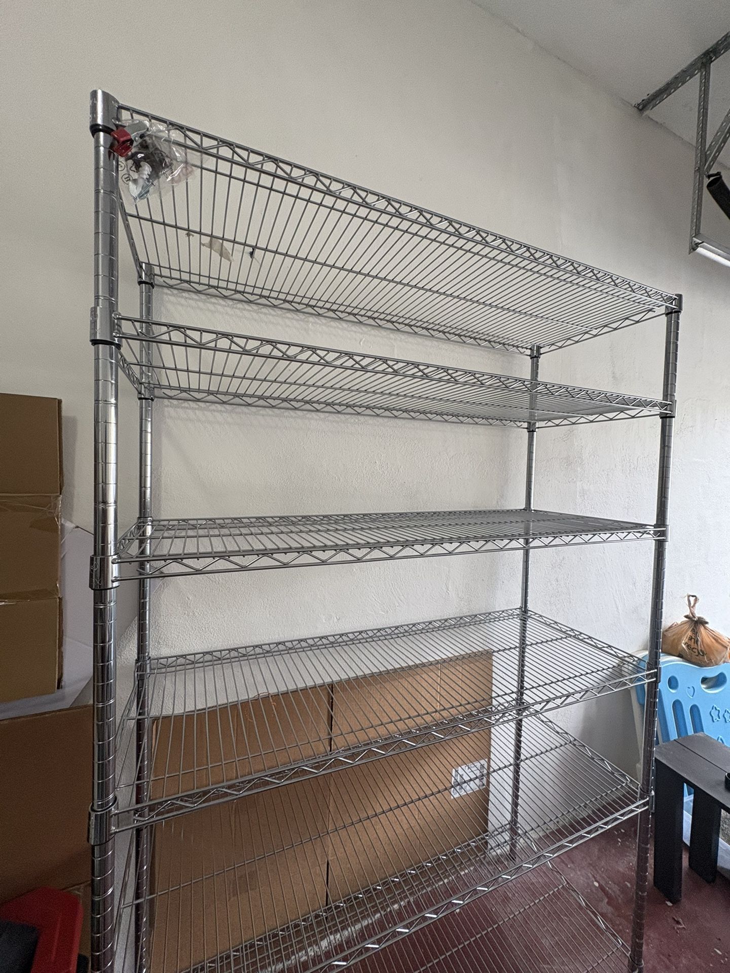 5 metal rack shelf