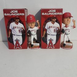 2 Los Angeles Angel's Joe Saunders Bobblehead SGA 2010