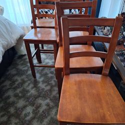 6x Solid Wood Bar Stools