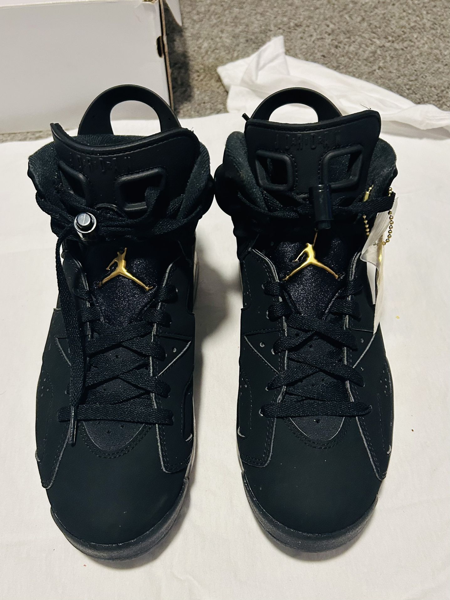 Nike Air Jordan 6 Retro Defining Moments 2020 Black/ Gold Size 7.5
