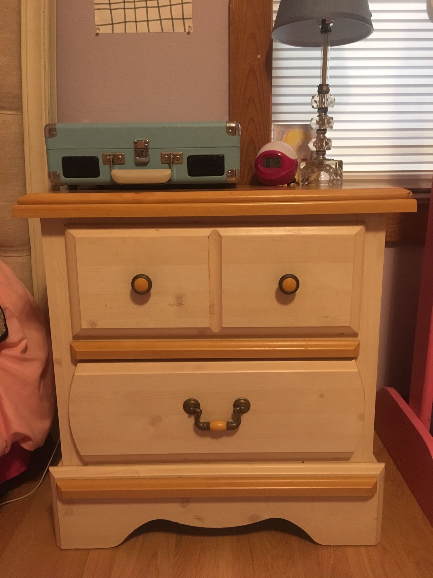 Matching desk & night stand with drawers- moving & needs to go