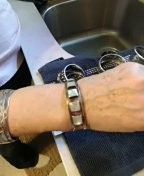 1st..sterling 40$,2nd mother of pearl sterling 100$ 3rd sterling cuff bracelet 75$