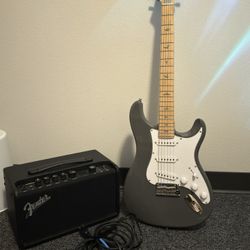 Paul Reed Smith SE electric Guitar With Fender Amp And Cords