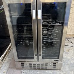Dual temperature wine cooler