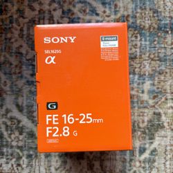 Sony G FE 16-25 2.8 Full Frame - Used Once!