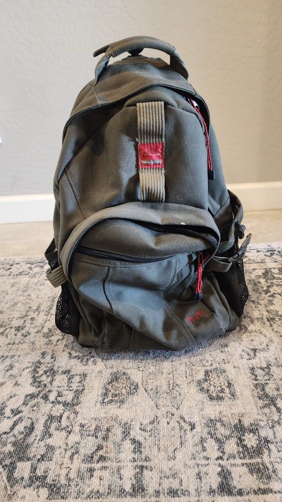 Rolling Travel Backpack With Collapsible Handle