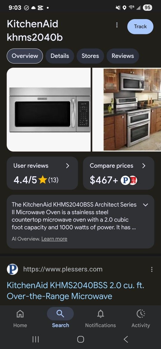 KitchenAid Microwave New