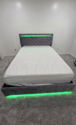 QUEEN BED FRAME. MATTRESS NOT INCLUDED