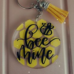 Bee Mine Acrylic Keychain