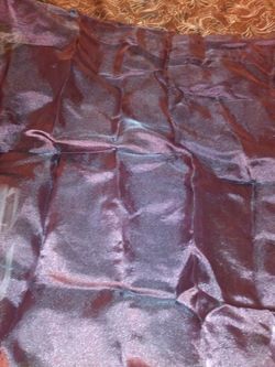 Plum wine sheer curtains 3 panels