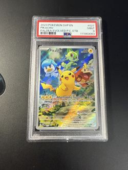 PSA 9 Paldea Evolved Pikachu Pokemon Center Stamped ETB Promo SVP #027