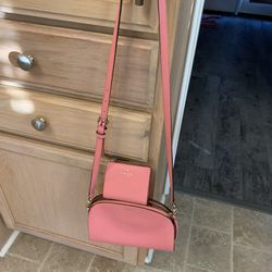NEW Kate Spade Purse(9.5” Long) And Matching Wallet/Used Once/Paid Over 140.00