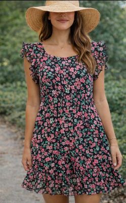 Beautiful floral dress, size large