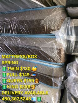 Twin. Full. Queen. King. Mattress And Box Spring