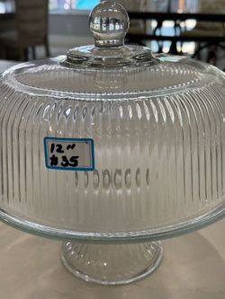 Glass Vintage Cake Snack Domed Display Servers, protects, great gifts