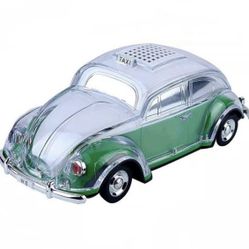 Crystal Clear Beetle Style Design Taxi Car Portable Bluetooth Speaker for Phone, Device, Music, USB (5 Colors)