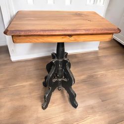 vintage wood side table