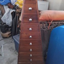 Antique mahogany triangle shaped chest of drawers